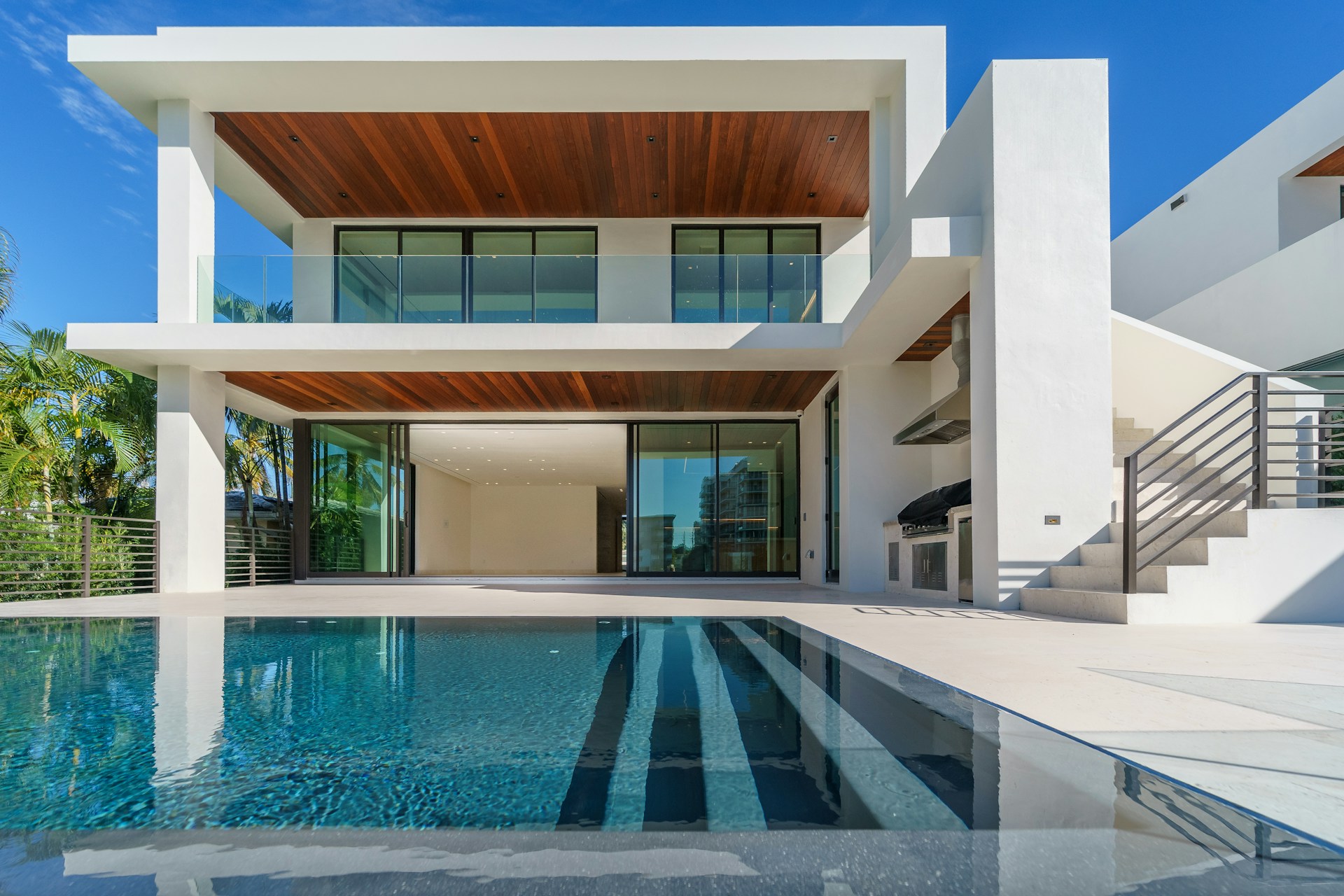 A premium contemporary Saudi villa at desert dusk